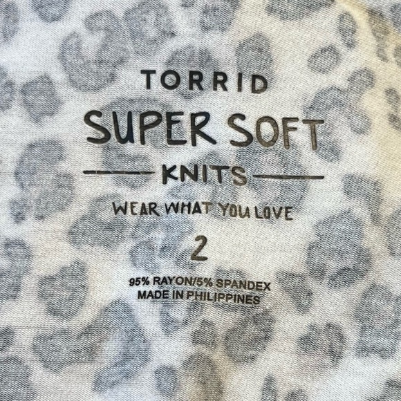 Torrid Super Soft Knits Animal Cheetah Leopard Print Trapeze Tank Top Sz 2X - Picture 4 of 8